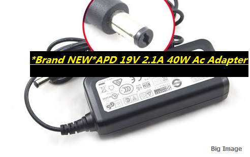 *Brand NEW*APD 19V 2.1A 40W Genuine Asian Power Devices Inc DA-40C19 Ac Adapter